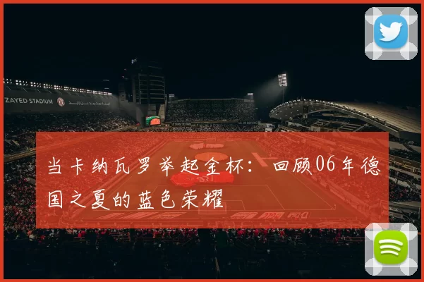 当卡纳瓦罗举起金杯：回顾06年德国之夏的蓝色荣耀